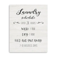 Laundry Time Schedule Canvas Giclee