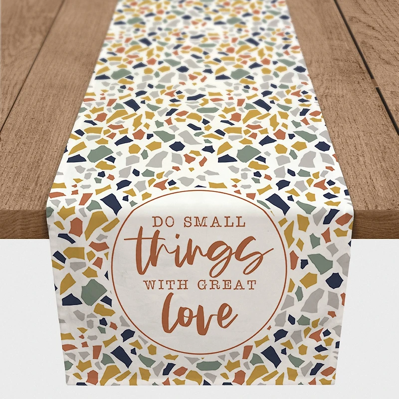 Do Small Things with Great Love Outdoor Table Runner