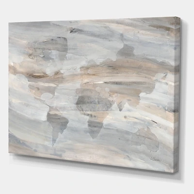 Designart - Misty World Map