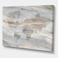 Designart - Misty World Map