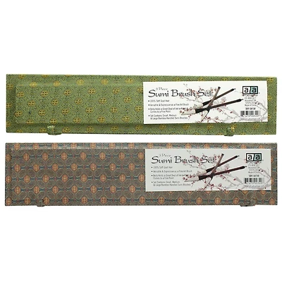 Art Advantage® White Goat Sumi 3 Piece Brush Set