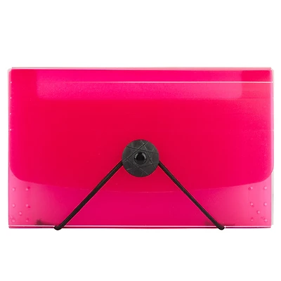 JAM Paper Coupon Size 13 Pocket Plastic Expanding File Accordion Folder 4.25" x 6.75"