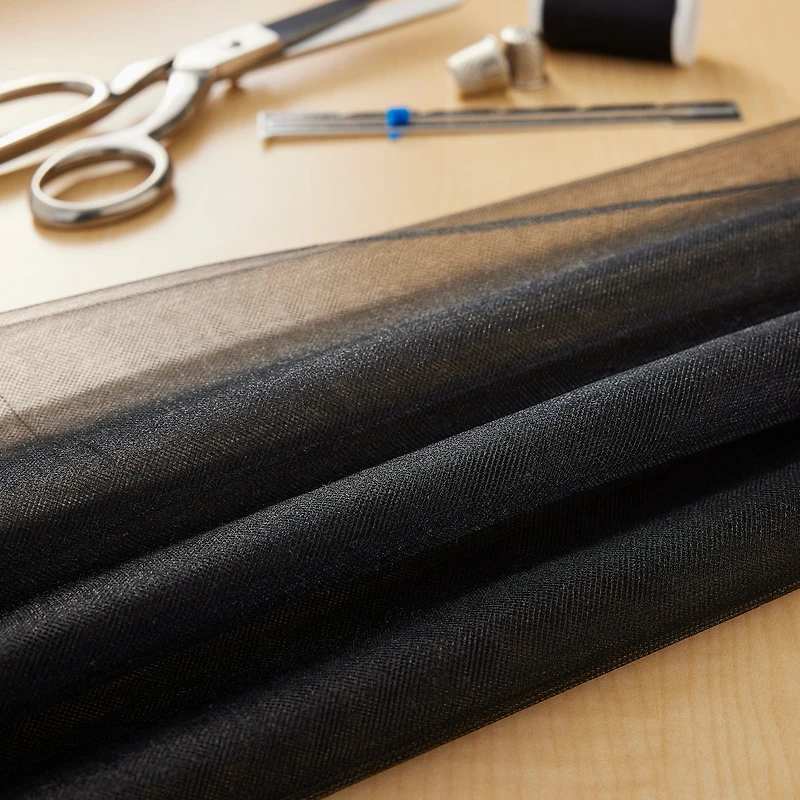 40 yd. Full Bolt: Black Shiny Tulle