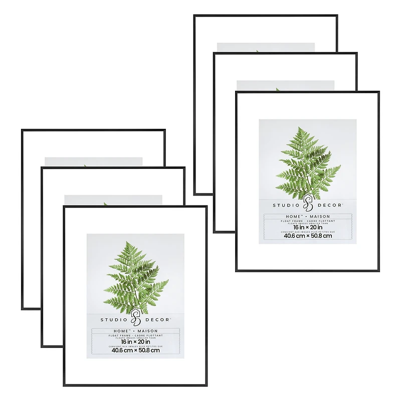 6 Pack: Home™ Black Metal Float Frame by Studio Décor