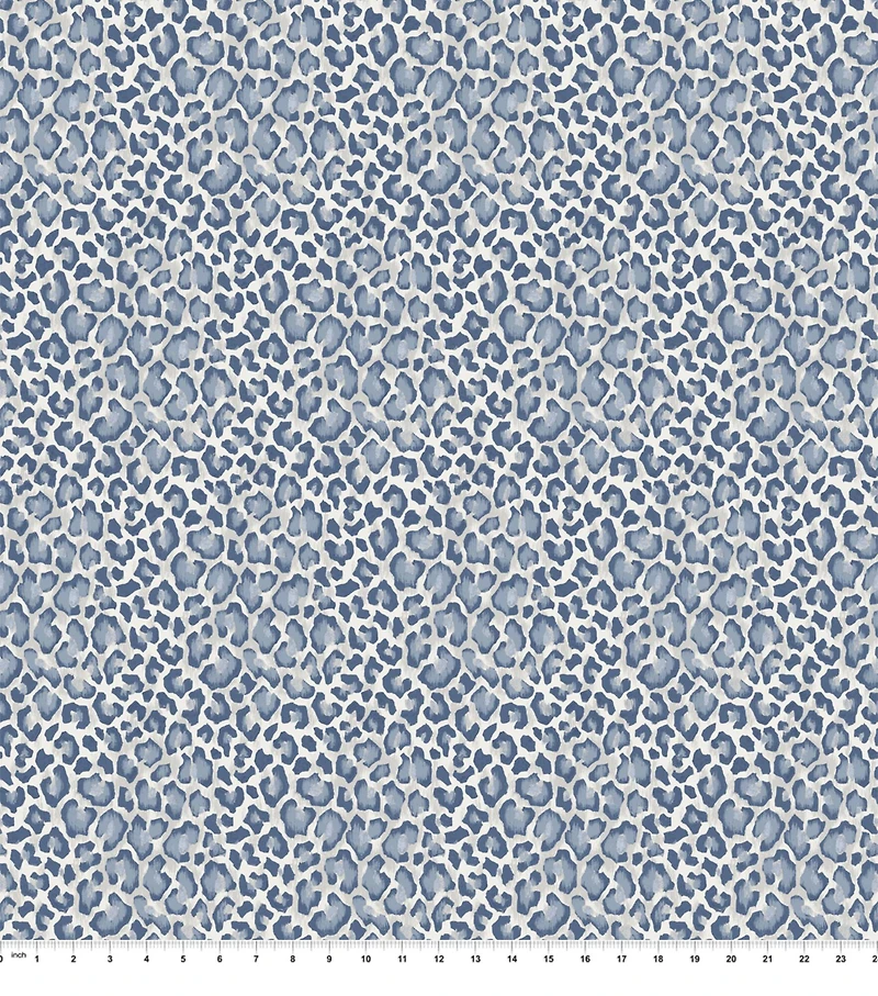 Springs Creative Modern Coastal Russo Raffia Chambray Blue Fabric