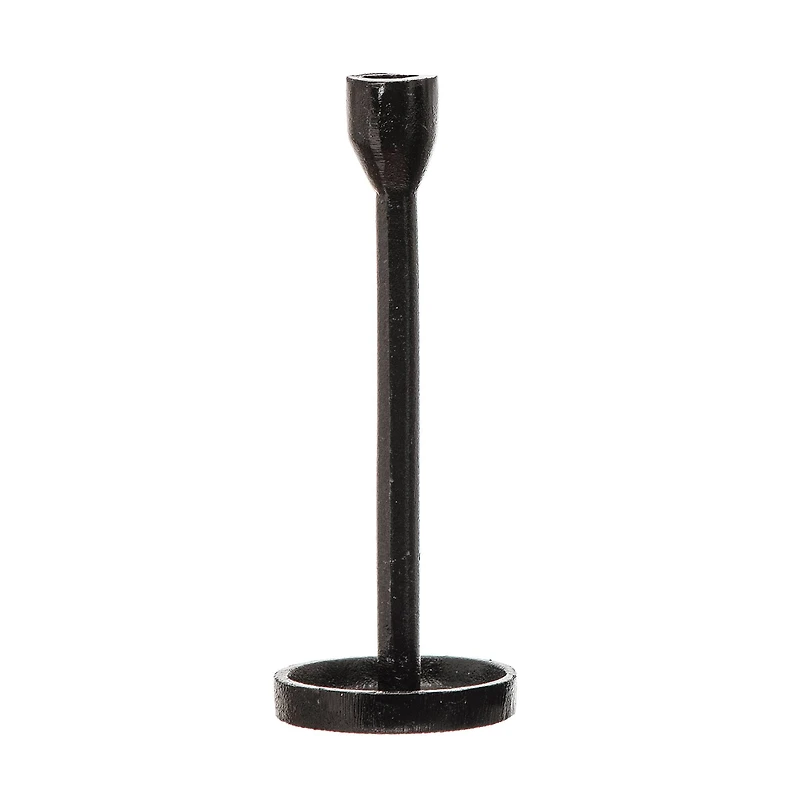 Hello Honey® 10'' Black Cast Iron Taper Candle Holder