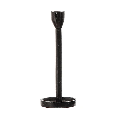 Hello Honey® 10'' Black Cast Iron Taper Candle Holder
