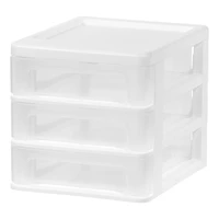IRIS 7" Clear Tabletop Storage Drawers