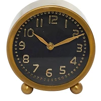 6" Glam Stainless Steel & Aluminum Clock Set