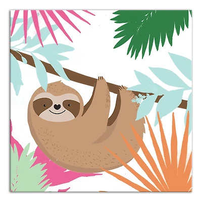 Lazy Sloth Canvas Wall Art