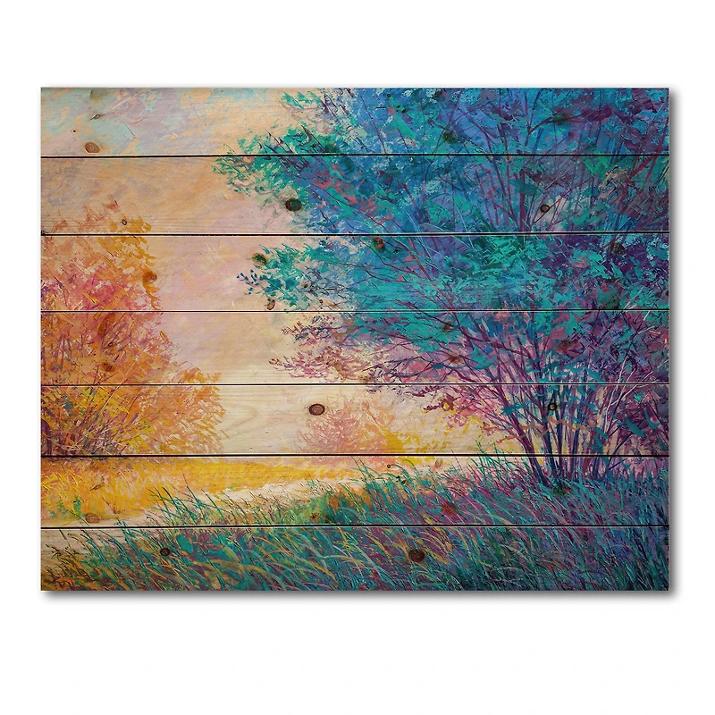 Designart - Sunset In Autumnal Landscape