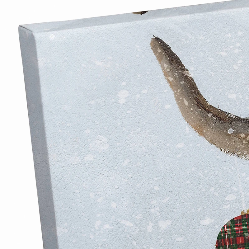 Festive Reindeer 24x24 Canvas Wall Art