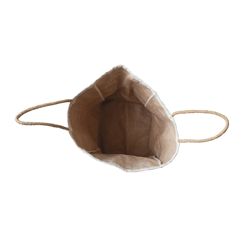 Hello Honey® Natural Classic Cotton Canvas Tote Bag Set with Braided Handles