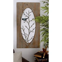 36" Brown Wood Rustic Birds Wall Decor, 2ct.