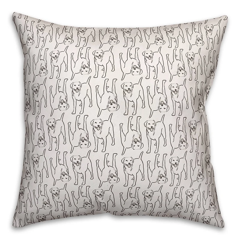 Lab Pattern Throw Pillow