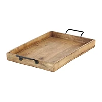 Rustic Brown Mango Wood Tray Set