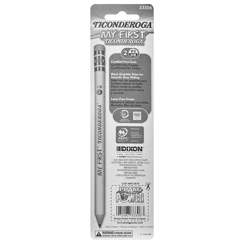 Ticonderoga® My First No.2 Sharpened Pencils, 12 Packs of 2