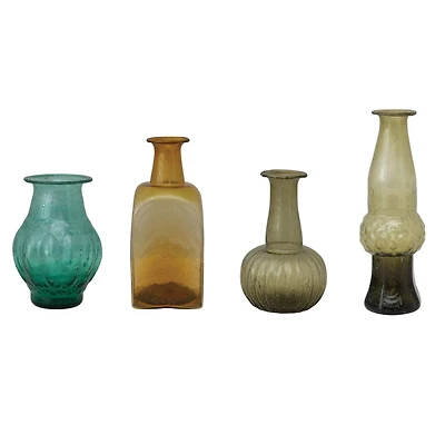 Hello Honey® Multicolor Hand Blown Glass Vases Set