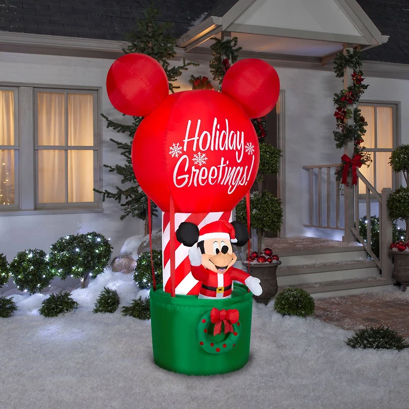 7ft. Airblown® Inflatable Mickey Mouse in Hot Air Balloon