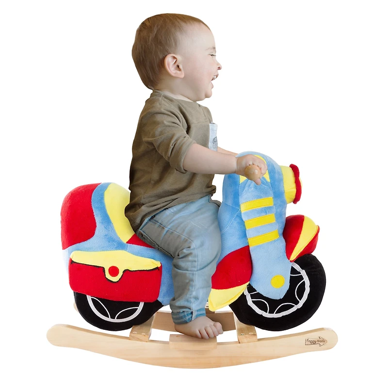 Toy Time Plush Ride-On Rocking Motorcycle