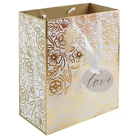 Medium Gold Floral Gift Bag by Celebrate It™