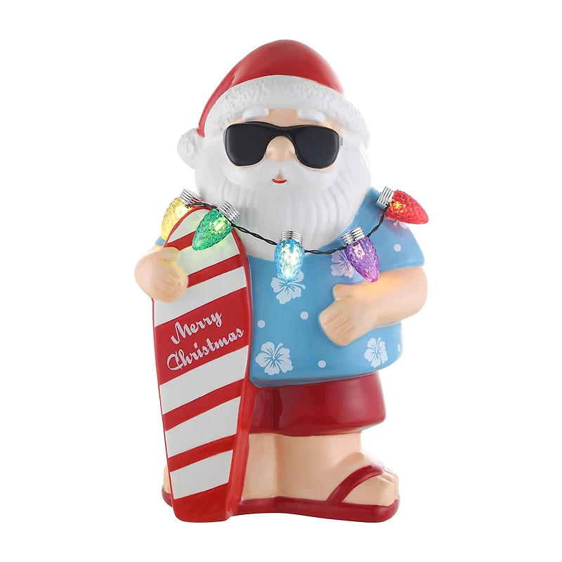 10" Ceramic Beach Santa