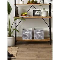 DII® 11" Gray & White Dots Storage Cube, 2ct.