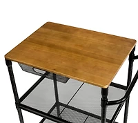 Honey Can Do Black Matte Rolling Storage Cart