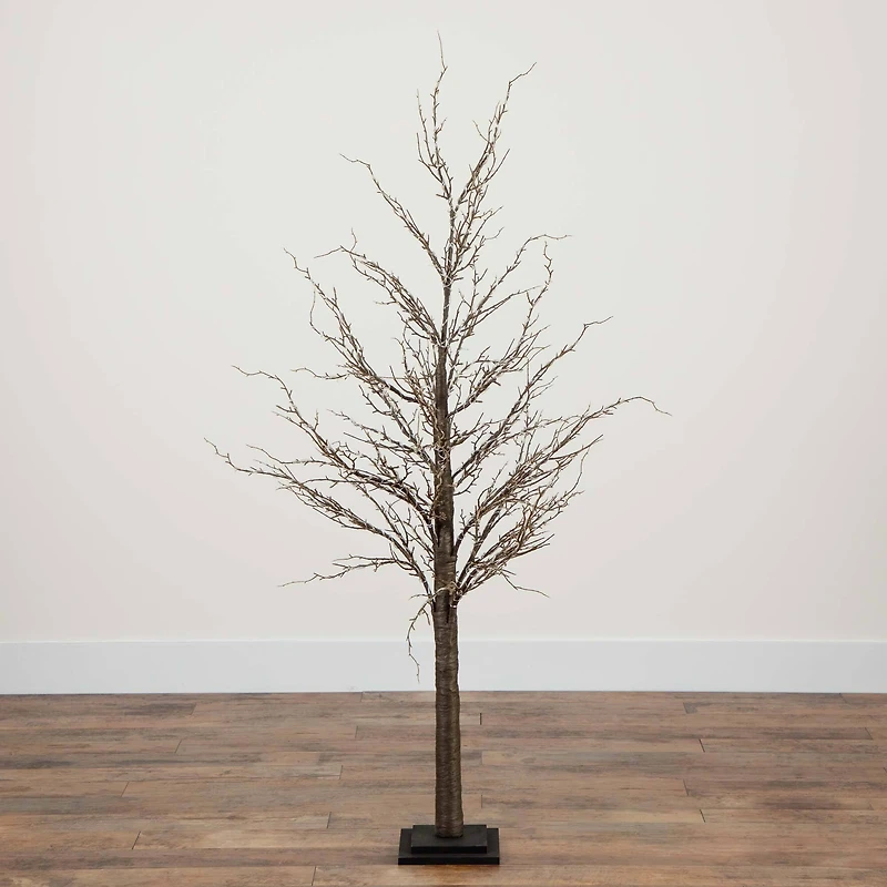 5ft. Pre-Lit Artificial Christmas Twig Tree, Warm White LED Lights