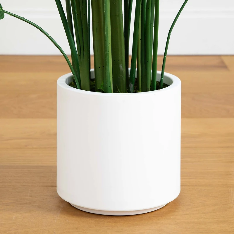 5ft. Sky Bird Tree in White Decorative Planter