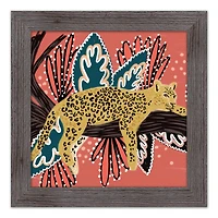 Funky Leopard Western Framed Print