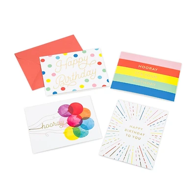 Rainbow Happy Birthday Cards & Envelopes by Recollections™, 4.25" x 5.5"