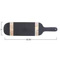 Hello Honey® 27" Black Oval Mango Wood Cheese & Cutting Board