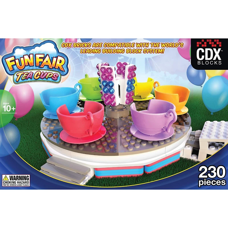 CDX Blocks Fun Fair Tea Cups Ride Building Set