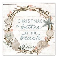 16" Christmas is Better at the Beach Canvas Wall Décor