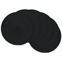 DII® Black Round Placemats, 6ct.
