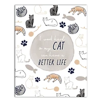 I Work Hard For My Cat Canvas Wall Art