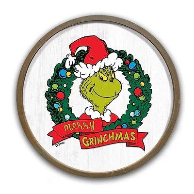 The Grinch Merry Grinchmas 20 x 20 Dr. Seuss Round Framed Print