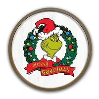 20" Merry Grinchmas Round Framed Print