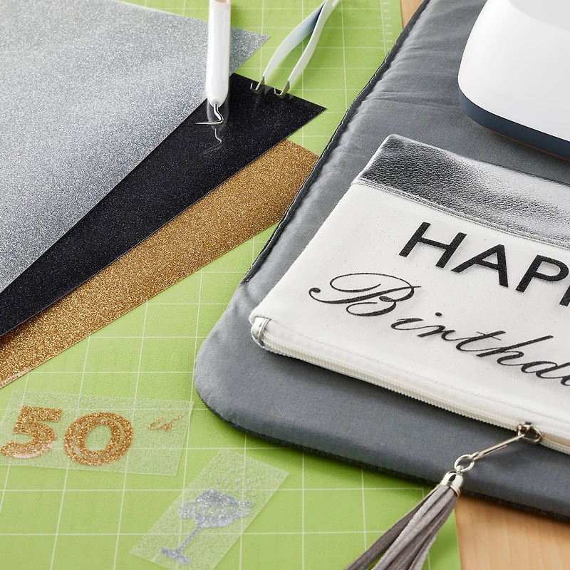 Cricut® Glitter Iron-On Basics Sampler, 12" x 12"