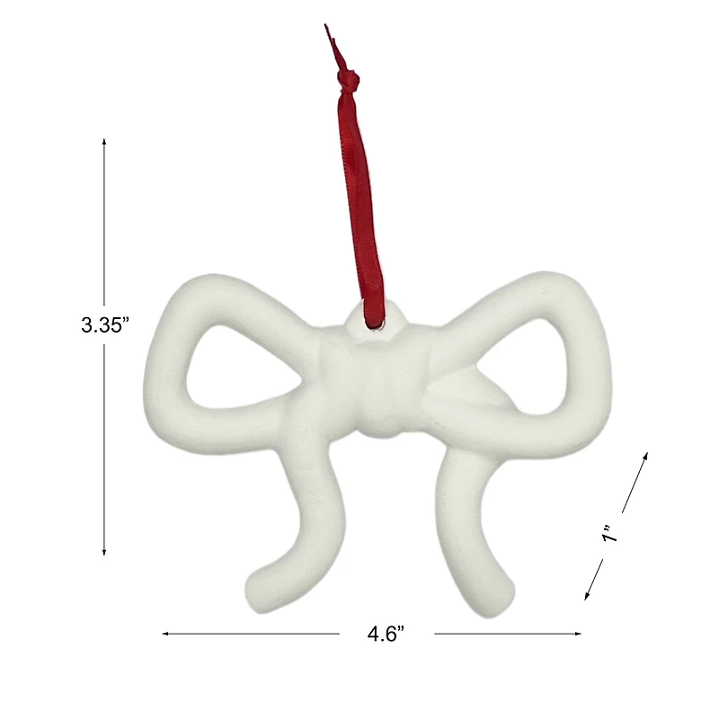4.5" DIY Ceramic Bow Ornament by Make Market®