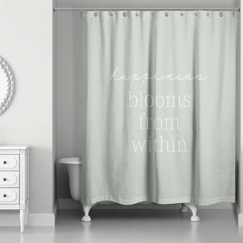 Happiness from Sage 71" x 74" Shower Curtain