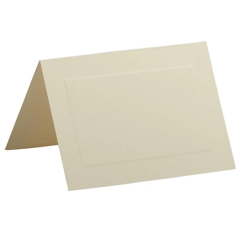 JAM Paper A1 Ivory Blank Foldover Cards with Panel