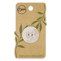 Dritz® 28mm Light Gray Recycled Hemp Round Floral Button, 3ct.
