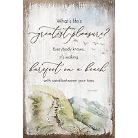 What's Life's Greatest Pleasure Inspirational Wood Plaque