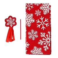 Oversized Red & White Snowflake Gift Bag by Celebrate It™