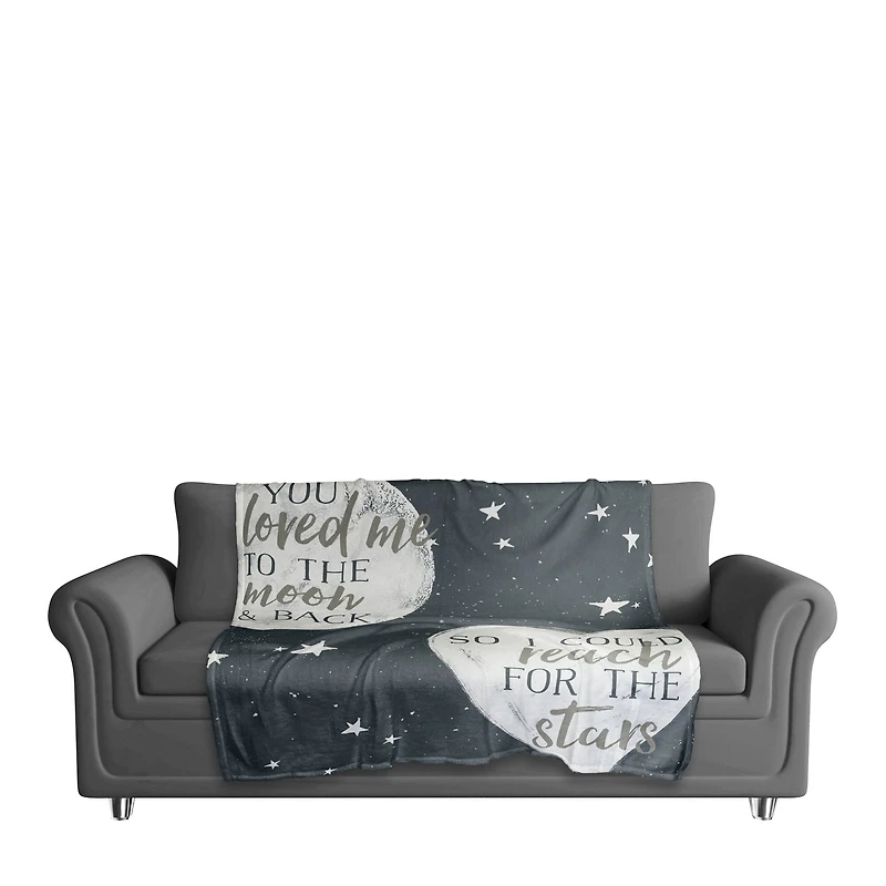 To the Moon and Back Mom Coral Fleece Blanket