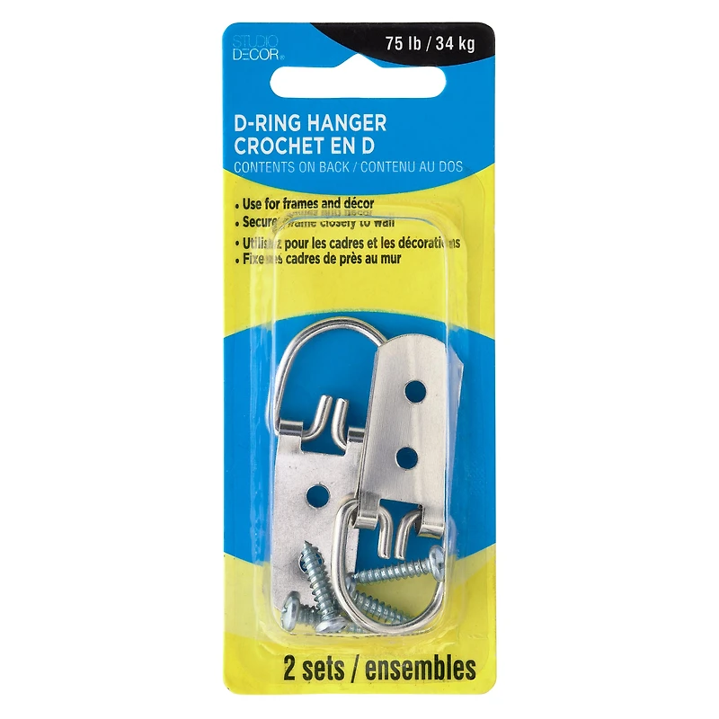 24 Packs: 2 ct. (48 total) 75lb. 2-Hole D-Ring Hanger by Studio Décor®