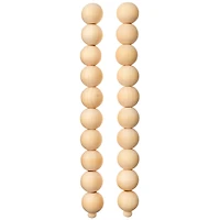Natural Wooden Round Beads, 15mm by Bead Landing™