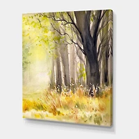 Designart - Bright Sunshine Through The Forest Trees II